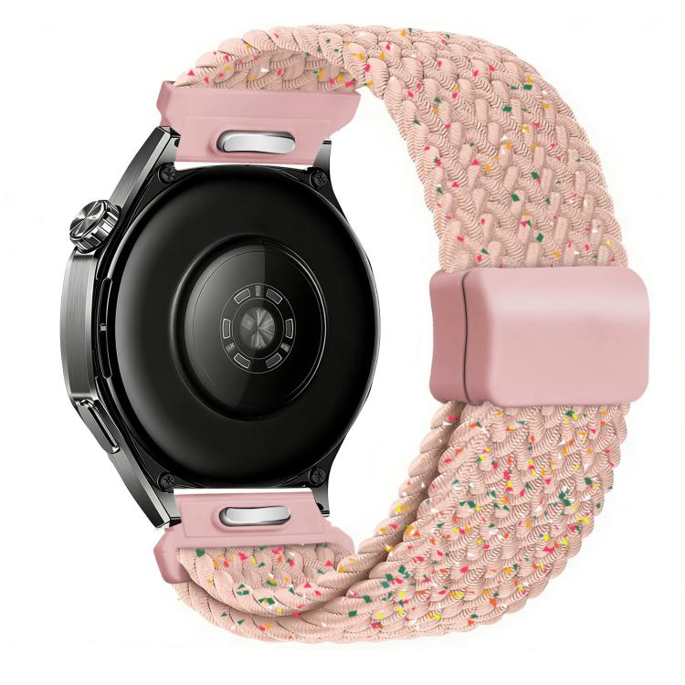 22mm Press Button Quick Release Magnetic Buckle Woven Watch Band