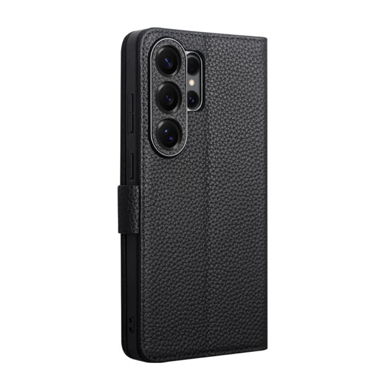 For Samsung Galaxy S26 Ultra 5G QIALINO Classic 5th Gen Genuine Leather Phone Case