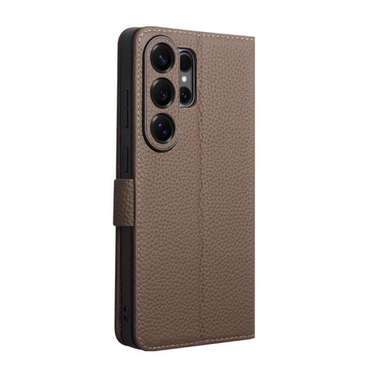 For Samsung Galaxy S26 Ultra 5G QIALINO Classic 5th Gen Genuine Leather Phone Case