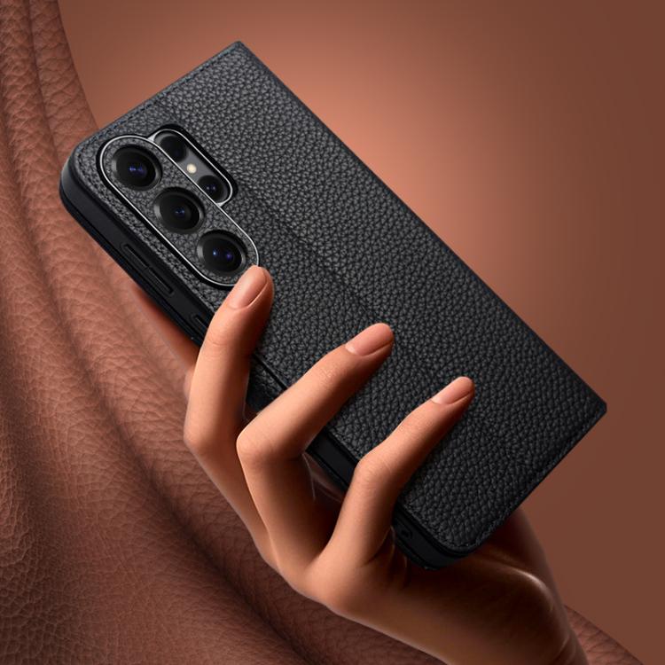For Samsung Galaxy S26 Ultra 5G QIALINO Classic 5th Gen Genuine Leather Phone Case