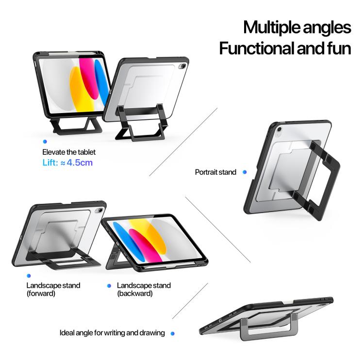 For iPad 2022 / 11 2025 DUX DUCIS Axis Series Multi-functional Holder Tablet Protective Case - Black