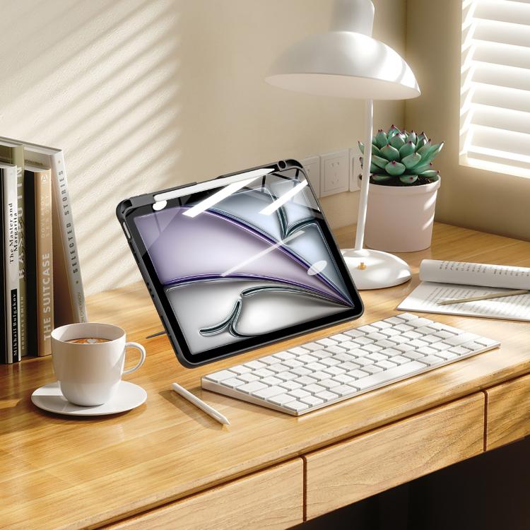 For iPad Air 11 2025 / 2024 / 2026 DUX DUCIS Axis Series Multi-functional Holder Tablet Protective Case - Black