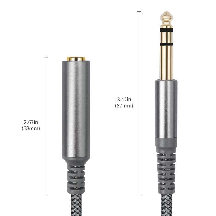 6.35mm 1/4 inch TRS Male to Female Stereo Extension Cable, Length:4.5m