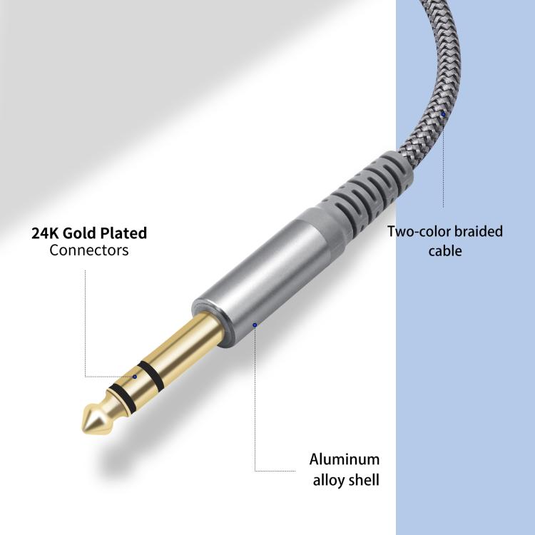 6.35mm 1/4 inch TRS Male to Female Stereo Extension Cable, Length:4.5m