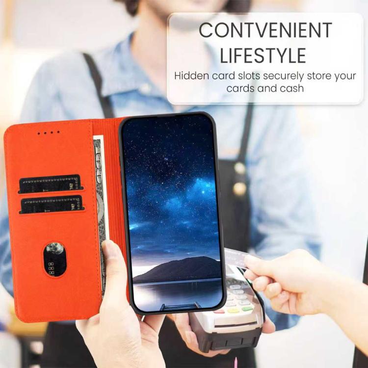 For Honor 300 Tulips Butterfly Pattern Magnetic Vegan Leather Phone Case