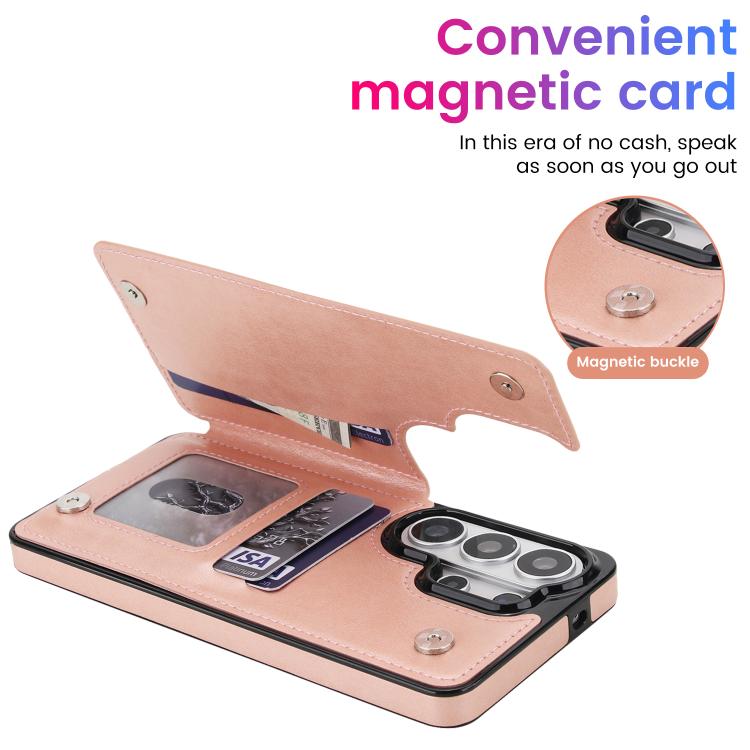 For Samsung Galaxy S26 Ultra 5G Double Buckle Mandala Leather Wallet Back Cover Phone Case