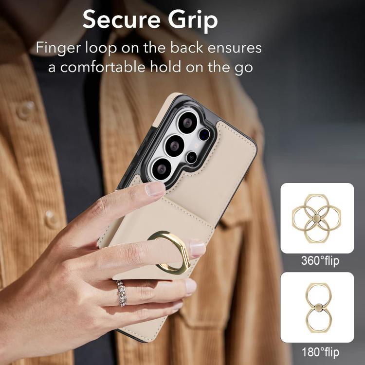 For Samsung Galaxy S26 Ultra 5G RFID Anti-theft Card Ring Holder Phone Case