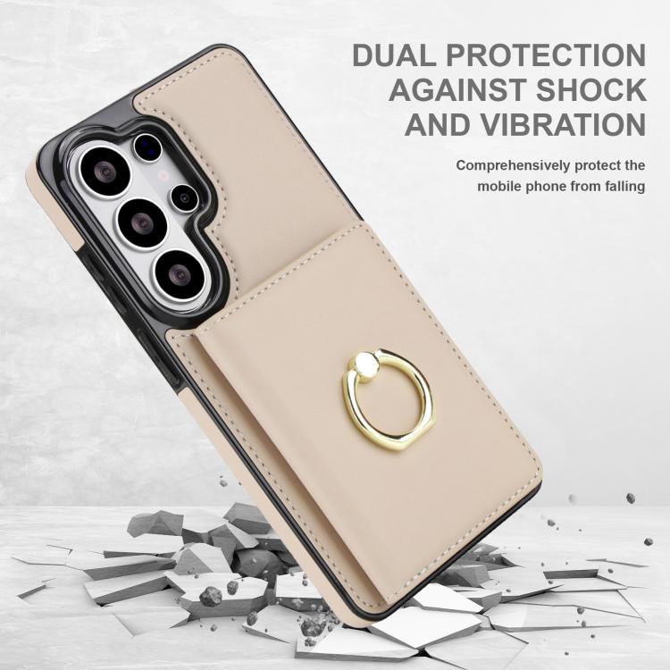 For Samsung Galaxy S26 Ultra 5G RFID Anti-theft Card Ring Holder Phone Case
