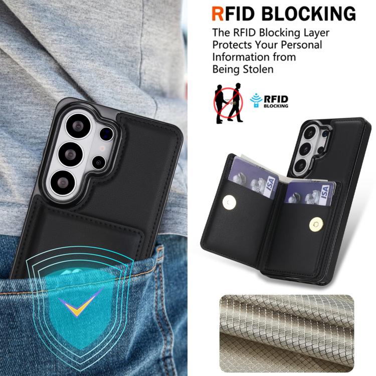 For Samsung Galaxy S26 Ultra 5G RFID Anti-theft Card Ring Holder Phone Case