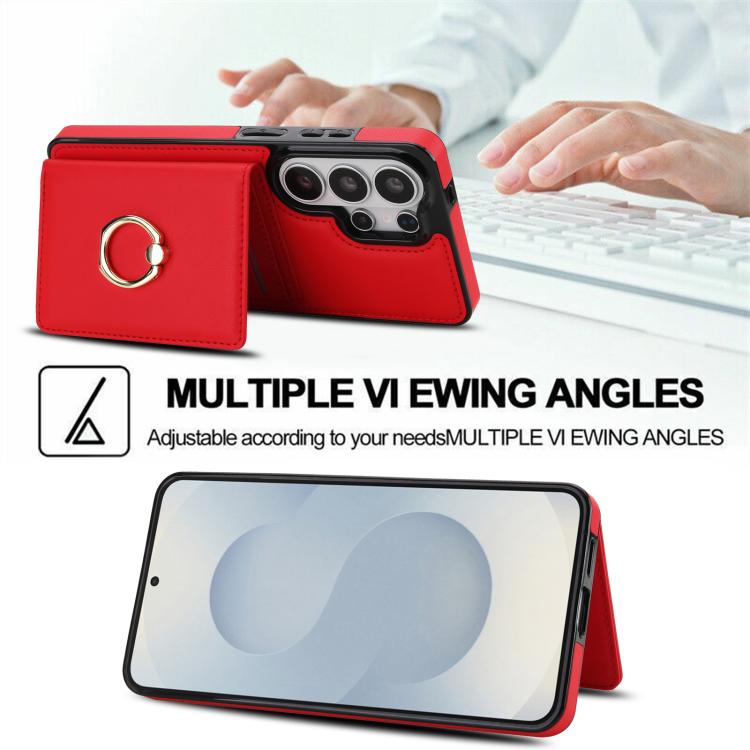 For Samsung Galaxy S26 Ultra 5G RFID Anti-theft Card Ring Holder Phone Case
