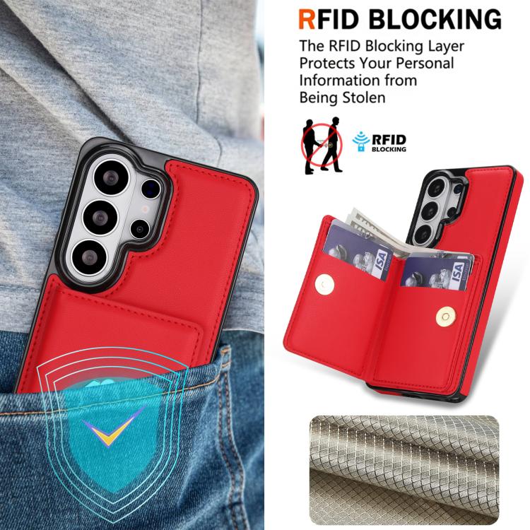 For Samsung Galaxy S26 Ultra 5G RFID Anti-theft Card Ring Holder Phone Case