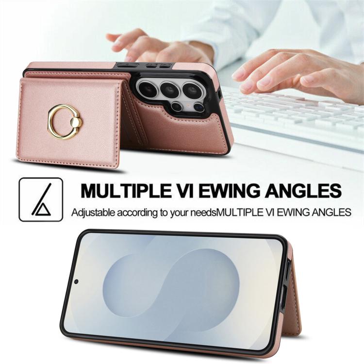 For Samsung Galaxy S26 Ultra 5G RFID Anti-theft Card Ring Holder Phone Case