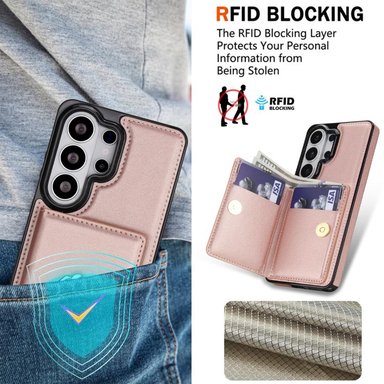For Samsung Galaxy S26 Ultra 5G RFID Anti-theft Card Ring Holder Phone Case