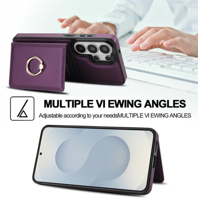 For Samsung Galaxy S26 Ultra 5G RFID Anti-theft Card Ring Holder Phone Case