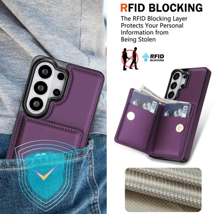 For Samsung Galaxy S26 Ultra 5G RFID Anti-theft Card Ring Holder Phone Case