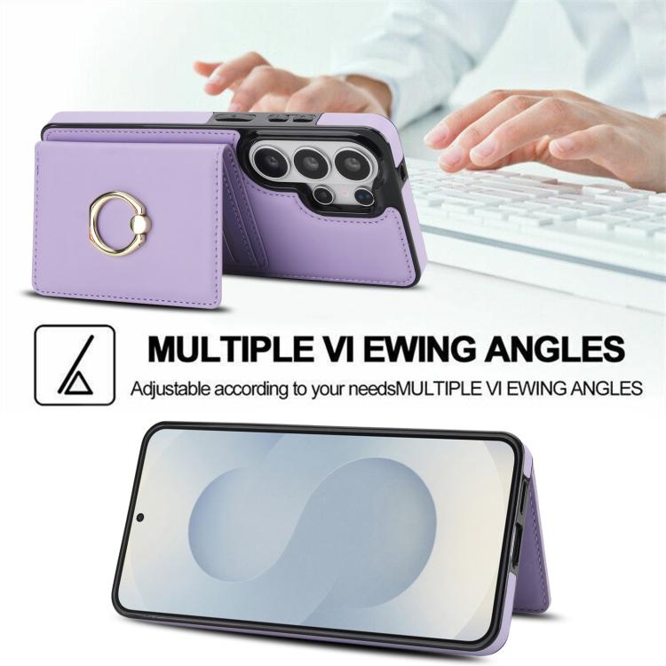 For Samsung Galaxy S26 Ultra 5G RFID Anti-theft Card Ring Holder Phone Case