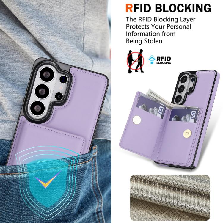 For Samsung Galaxy S26 Ultra 5G RFID Anti-theft Card Ring Holder Phone Case