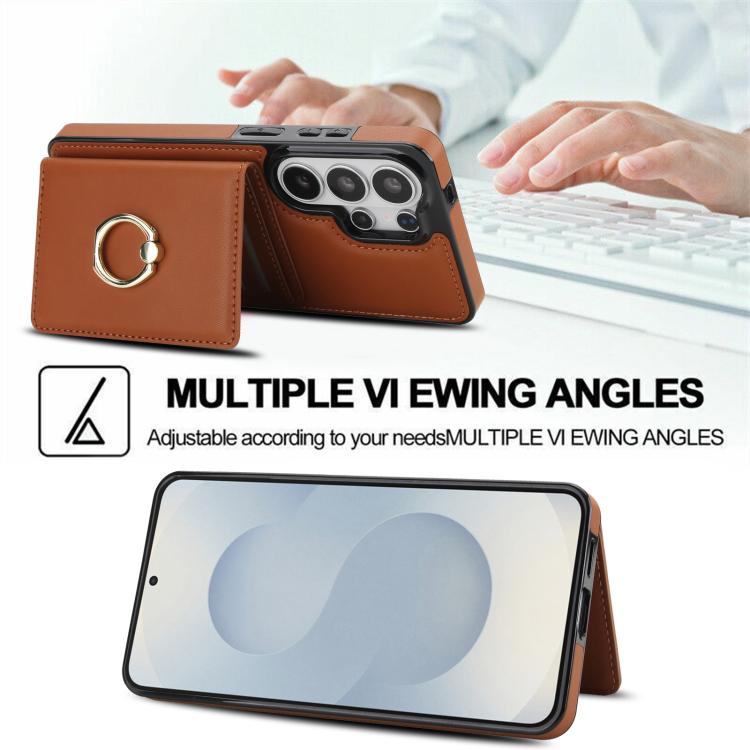 For Samsung Galaxy S26 Ultra 5G RFID Anti-theft Card Ring Holder Phone Case