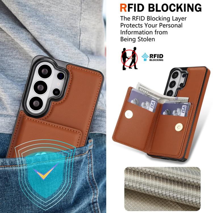 For Samsung Galaxy S26 Ultra 5G RFID Anti-theft Card Ring Holder Phone Case