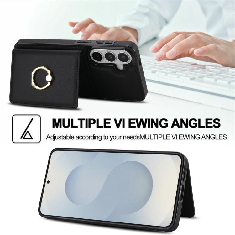 For Samsung Galaxy S26+ 5G RFID Anti-theft Card Ring Holder Phone Case