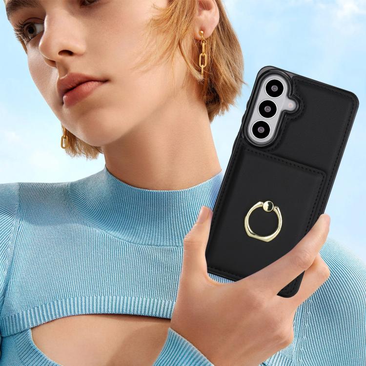 For Samsung Galaxy S26+ 5G RFID Anti-theft Card Ring Holder Phone Case
