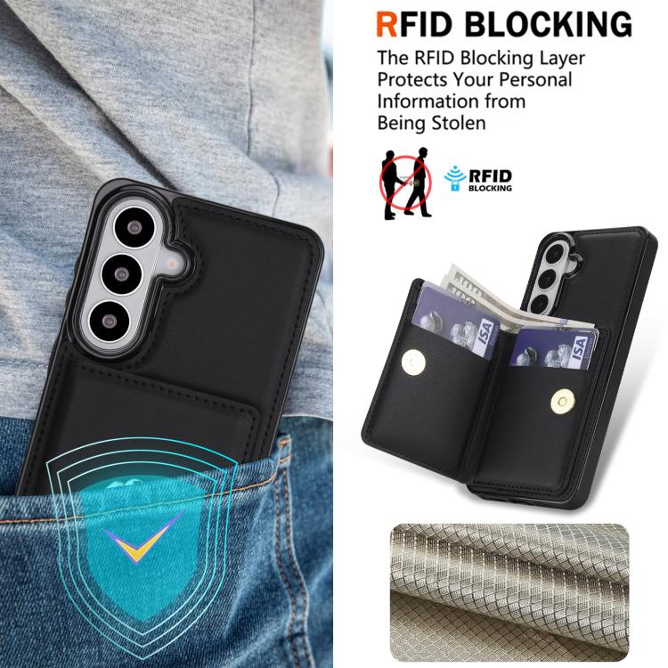 For Samsung Galaxy S26+ 5G RFID Anti-theft Card Ring Holder Phone Case