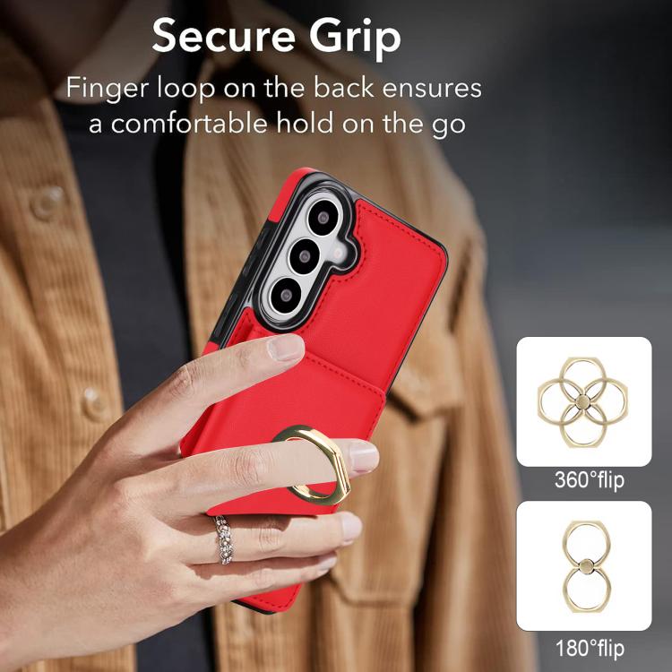 For Samsung Galaxy S26+ 5G RFID Anti-theft Card Ring Holder Phone Case