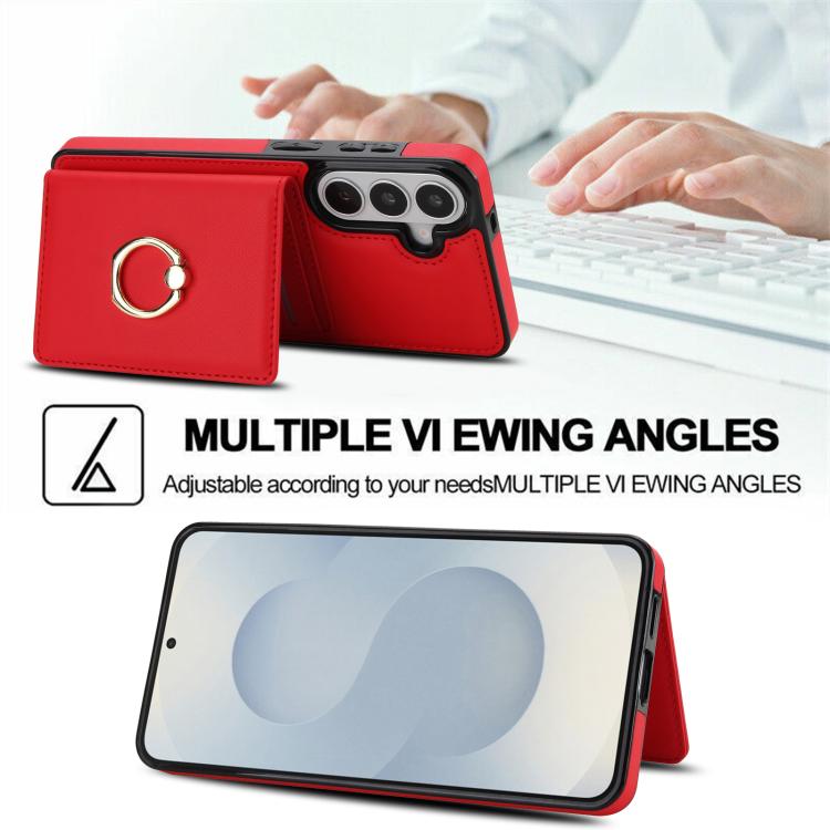 For Samsung Galaxy S26+ 5G RFID Anti-theft Card Ring Holder Phone Case