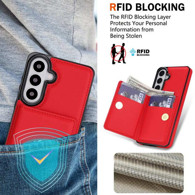 For Samsung Galaxy S26+ 5G RFID Anti-theft Card Ring Holder Phone Case