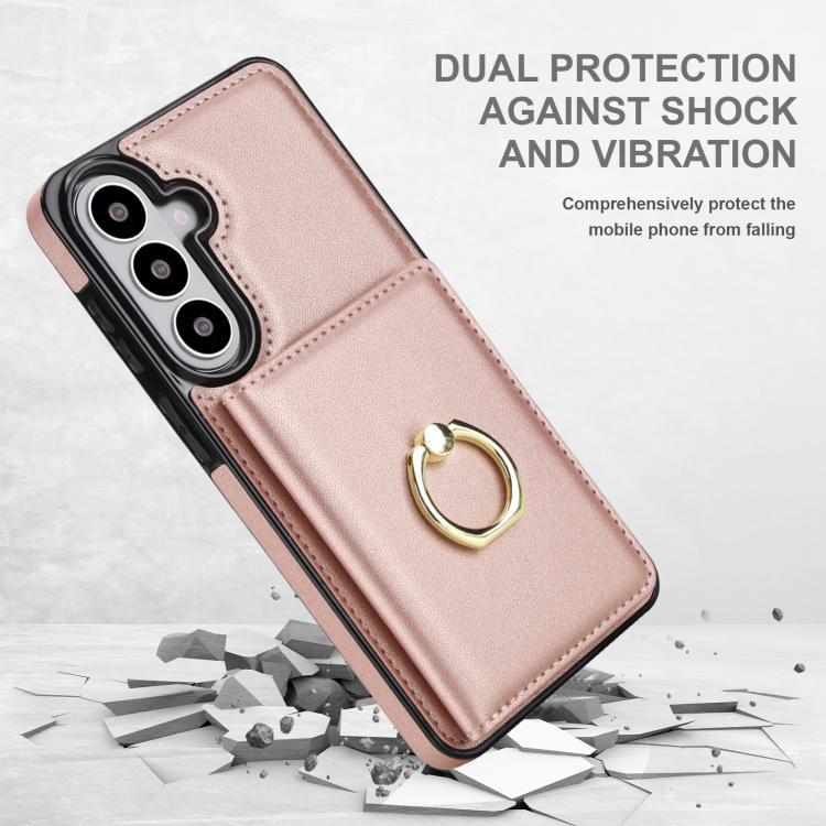 For Samsung Galaxy S26+ 5G RFID Anti-theft Card Ring Holder Phone Case