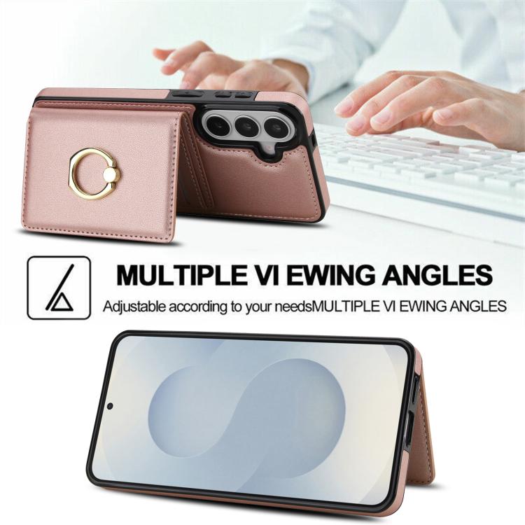 For Samsung Galaxy S26+ 5G RFID Anti-theft Card Ring Holder Phone Case