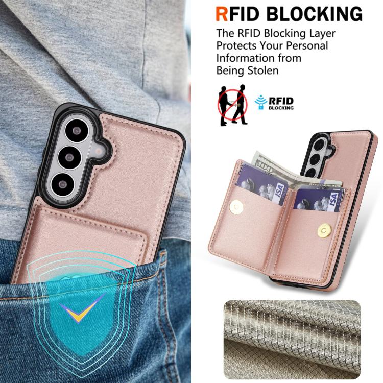 For Samsung Galaxy S26+ 5G RFID Anti-theft Card Ring Holder Phone Case