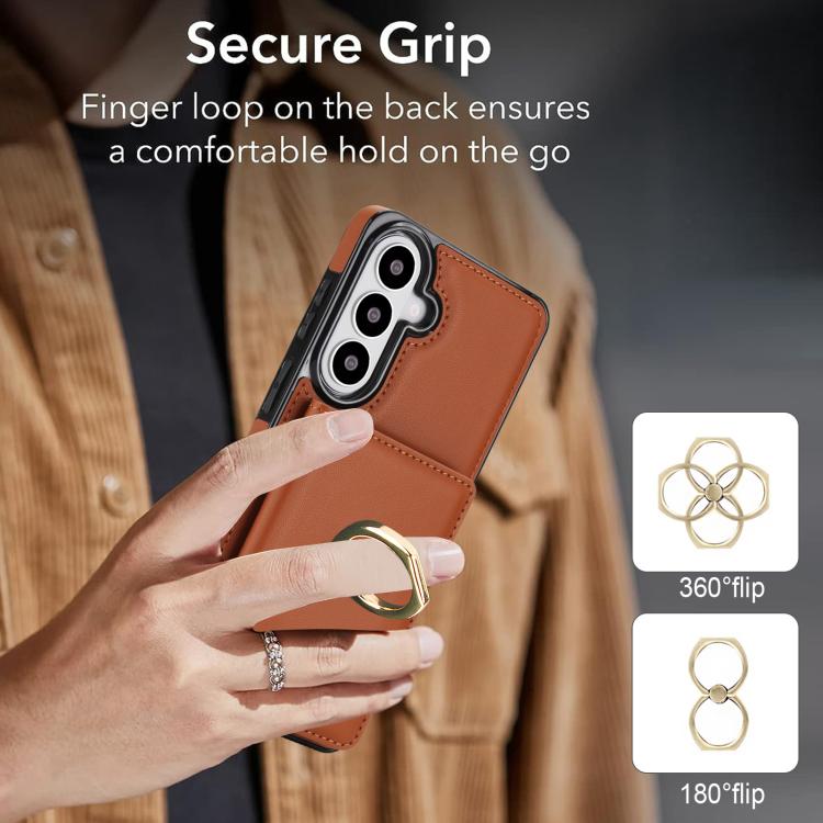 For Samsung Galaxy S26+ 5G RFID Anti-theft Card Ring Holder Phone Case