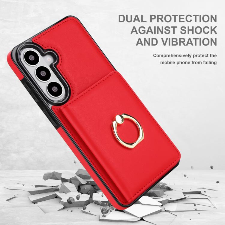 For Samsung Galaxy S26 5G RFID Anti-theft Card Ring Holder Phone Case
