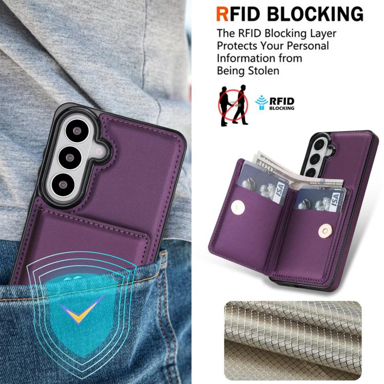 For Samsung Galaxy S26 5G RFID Anti-theft Card Ring Holder Phone Case