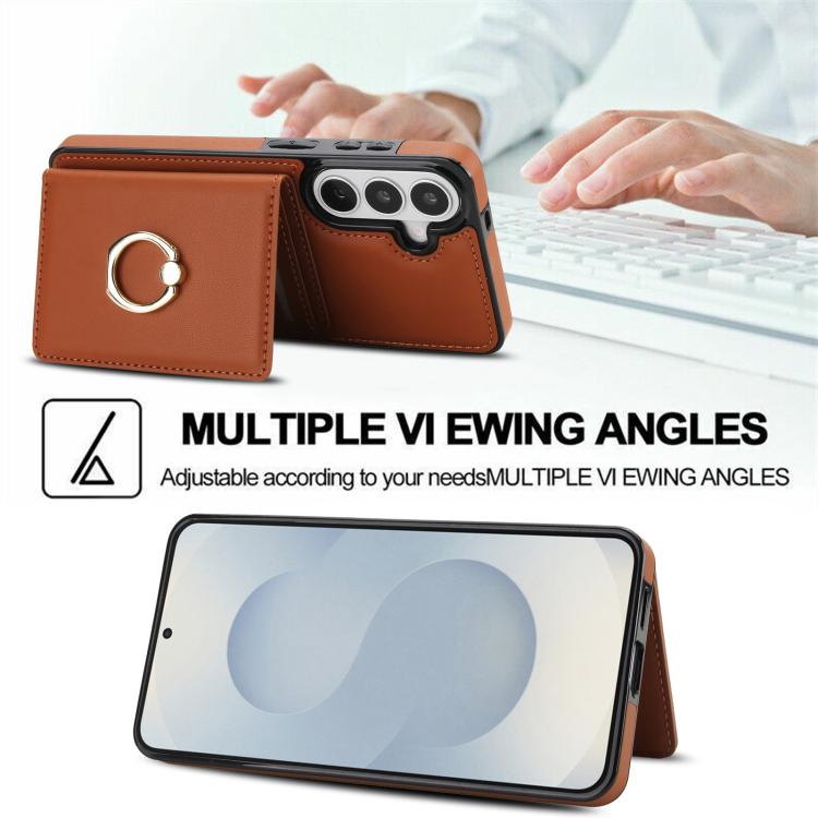 For Samsung Galaxy S26 5G RFID Anti-theft Card Ring Holder Phone Case