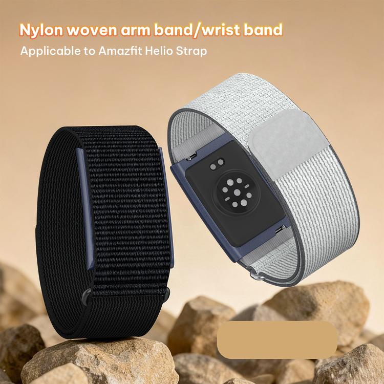 For Amazfit Helio Strap xDfind Covered Nylon Loop Band, Type:280mm Wristband