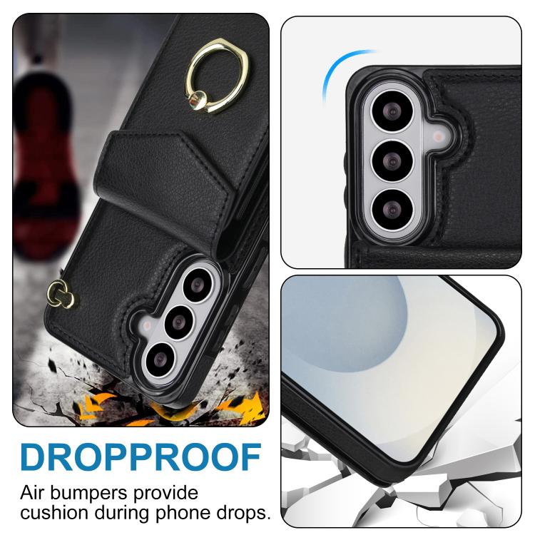 For Samsung Galaxy S26+ 5G Ring Holder RFID Card Slot Phone Case