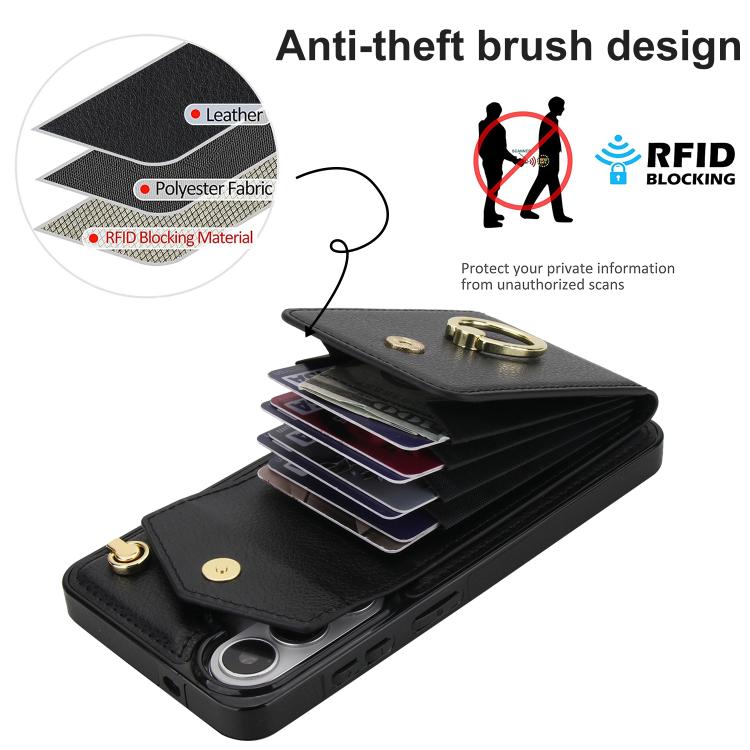 For Samsung Galaxy S26+ 5G Ring Holder RFID Card Slot Phone Case