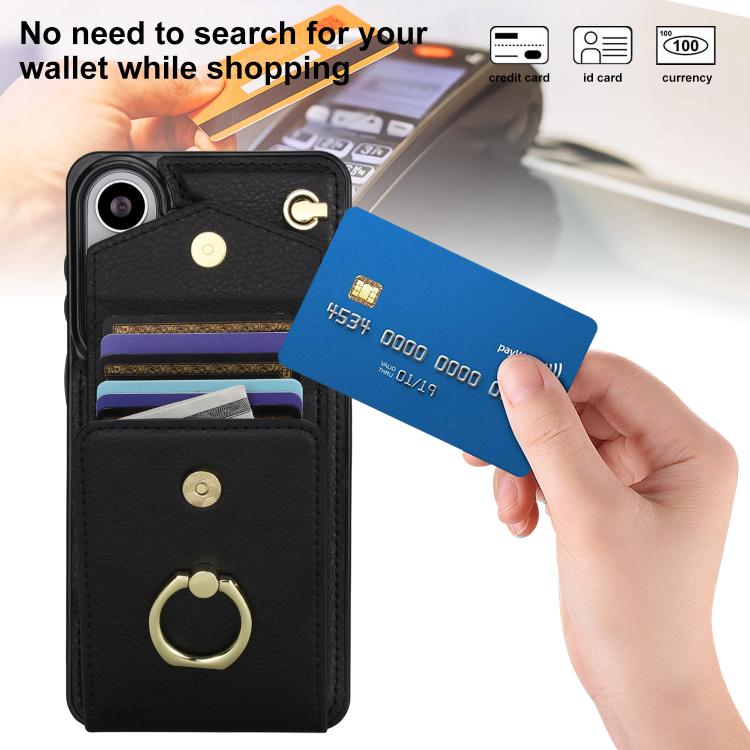 For Samsung Galaxy S26+ 5G Ring Holder RFID Card Slot Phone Case