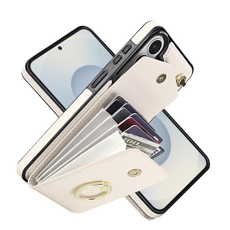 For Samsung Galaxy S26+ 5G Ring Holder RFID Card Slot Phone Case
