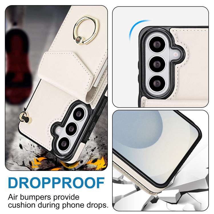 For Samsung Galaxy S26+ 5G Ring Holder RFID Card Slot Phone Case