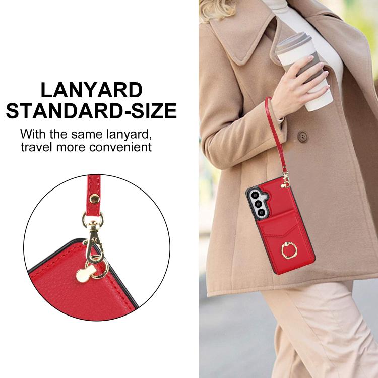 For Samsung Galaxy S26+ 5G Ring Holder RFID Card Slot Phone Case