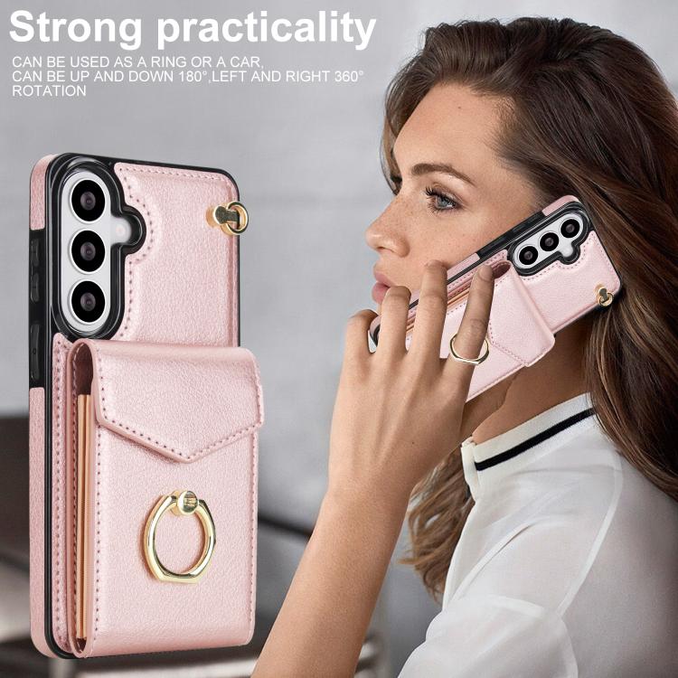 For Samsung Galaxy S26+ 5G Ring Holder RFID Card Slot Phone Case
