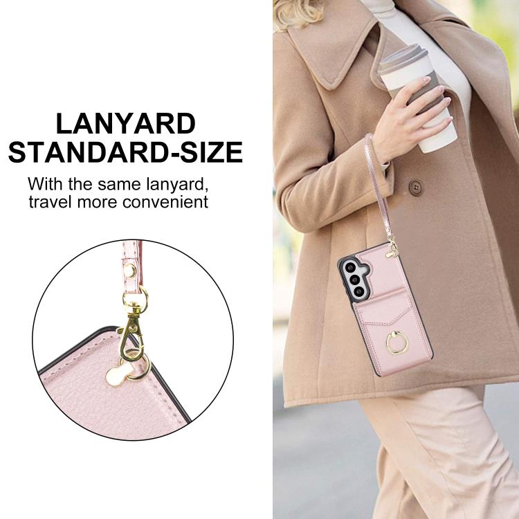 For Samsung Galaxy S26+ 5G Ring Holder RFID Card Slot Phone Case