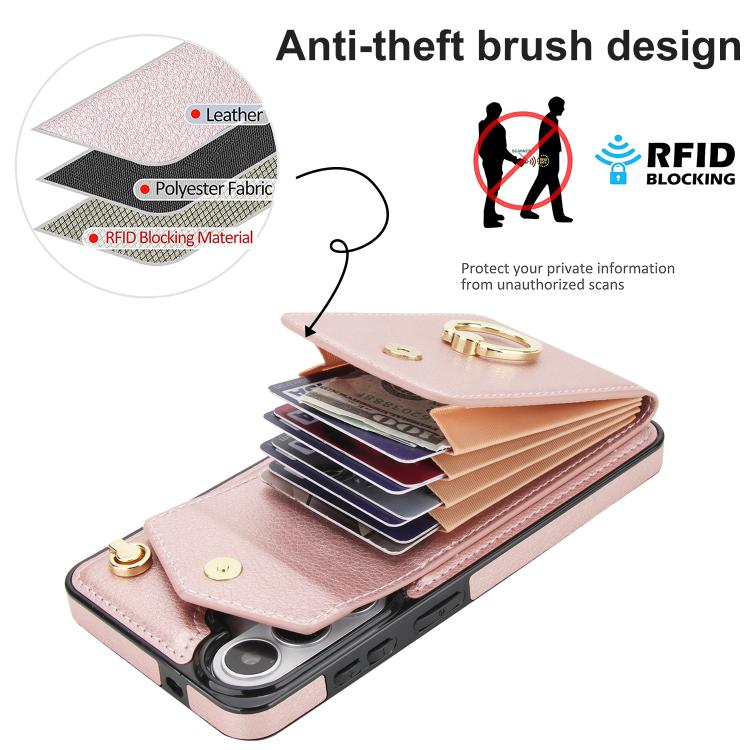 For Samsung Galaxy S26+ 5G Ring Holder RFID Card Slot Phone Case