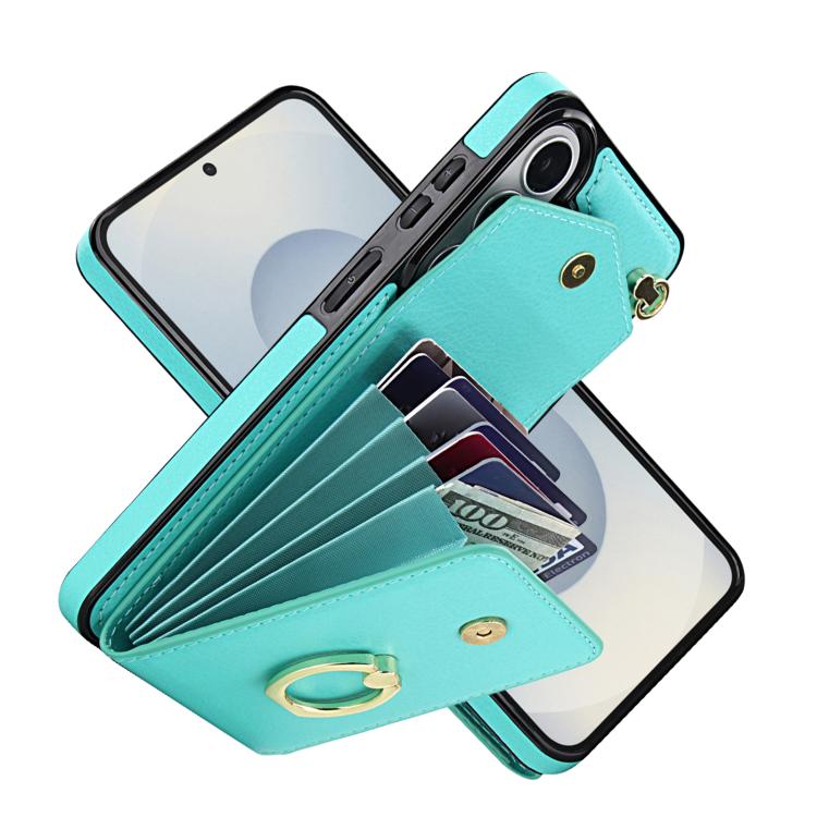 For Samsung Galaxy S26+ 5G Ring Holder RFID Card Slot Phone Case