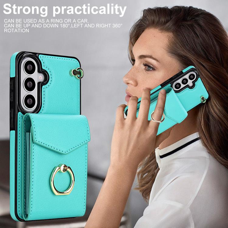 For Samsung Galaxy S26+ 5G Ring Holder RFID Card Slot Phone Case