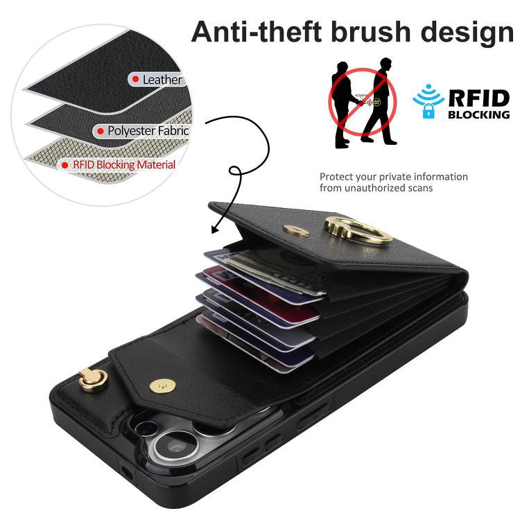 For Samsung Galaxy S26 Ultra 5G Ring Holder RFID Card Slot Phone Case