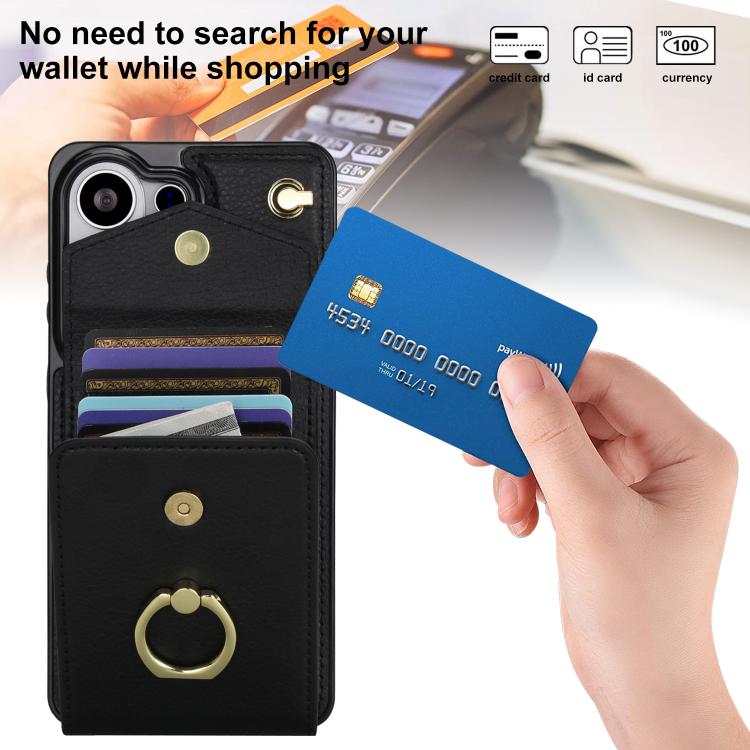 For Samsung Galaxy S26 Ultra 5G Ring Holder RFID Card Slot Phone Case